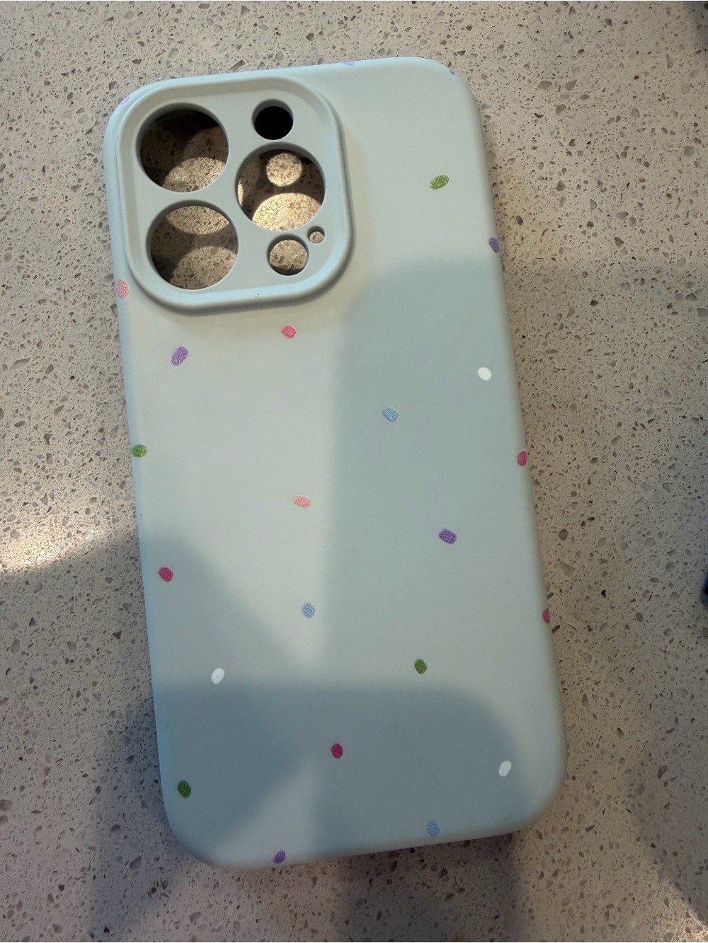 New Light Green Dot Pattern Silicone I Phone Case 14 pro with magnetic.